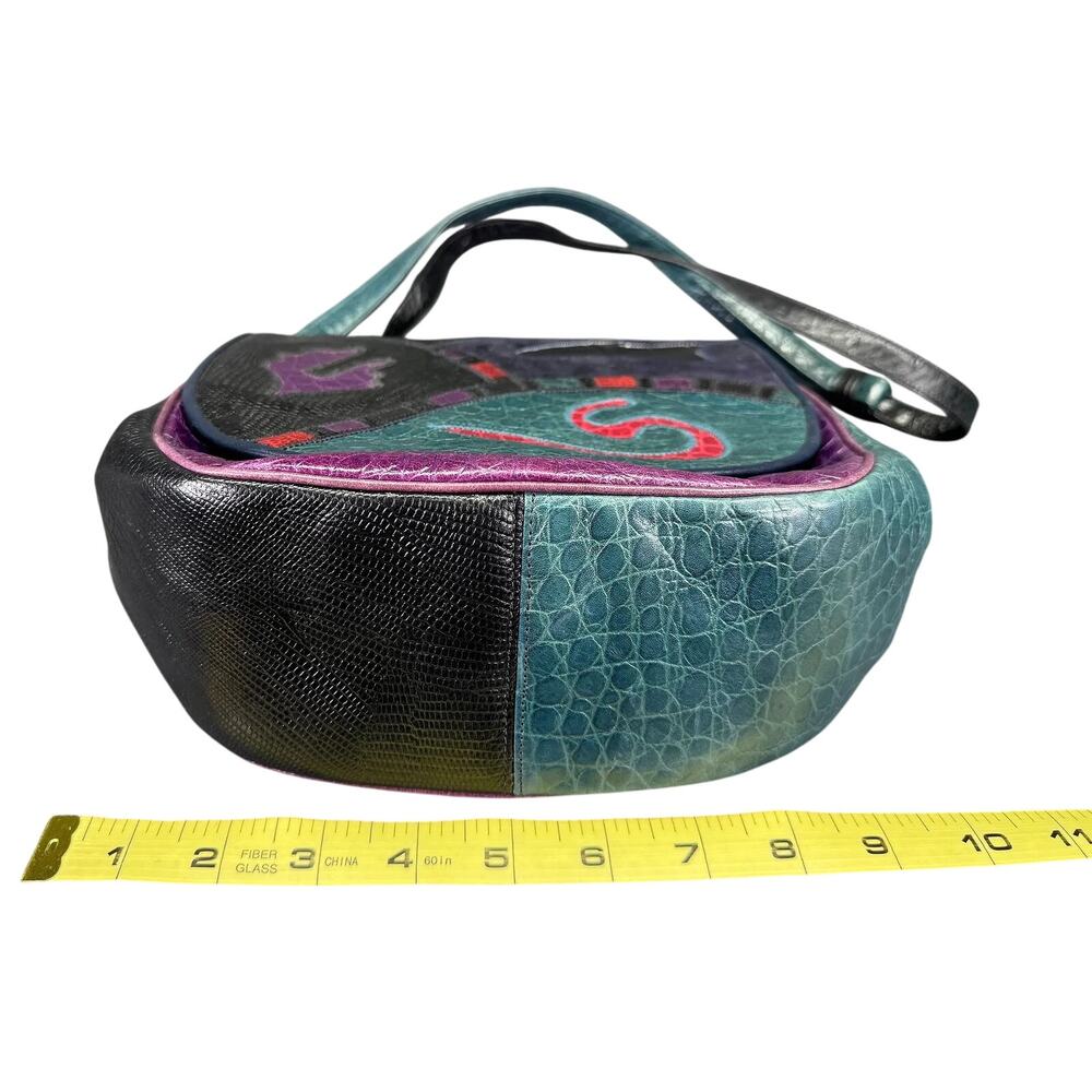 Vintage. Sharif, Patchwork, Leather, Crossbody Bag - Picture 6 of 11